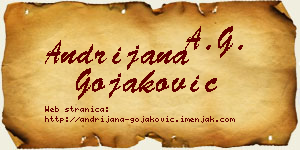 Andrijana Gojaković vizit kartica